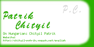 patrik chityil business card